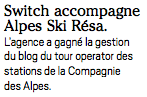 SWiTCH dans InterMedia - Alpes Ski Resa